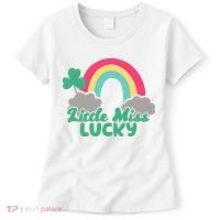 Little Miss Lucky Rainbow St Patrick's Day Women's T-Shirt thumb 0