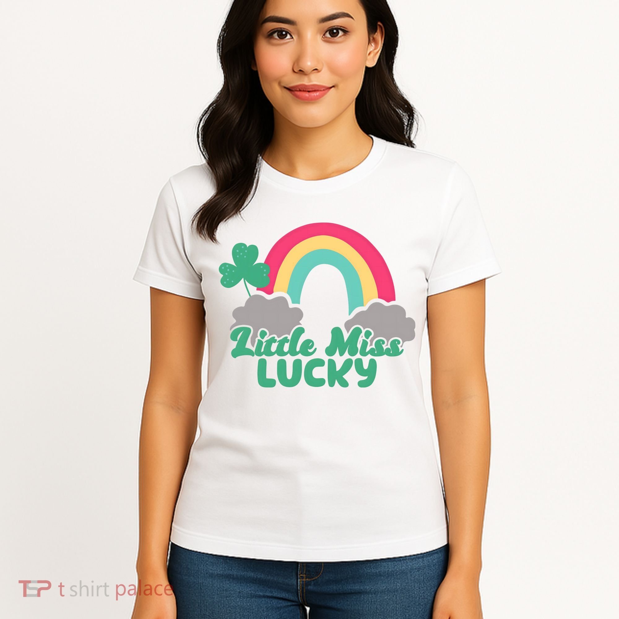 Little Miss Lucky Rainbow St Patrick's Day Women's T-Shirt