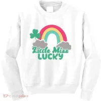 Little Miss Lucky Rainbow St Patrick's Day Kids Sweatshirt thumb 0