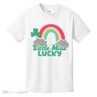 Little Miss Lucky Rainbow St Patrick's Day Kids T-Shirt thumb 0