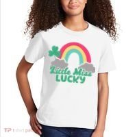 Little Miss Lucky Rainbow St Patrick's Day Kids T-Shirt thumb 2