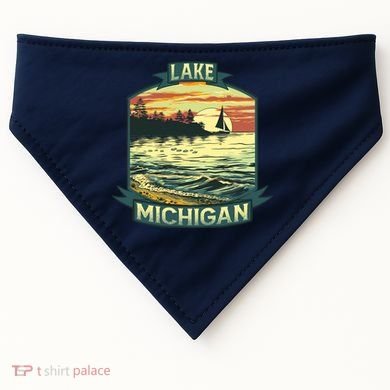 Lake Michigan USA-Made Doggie Bandana