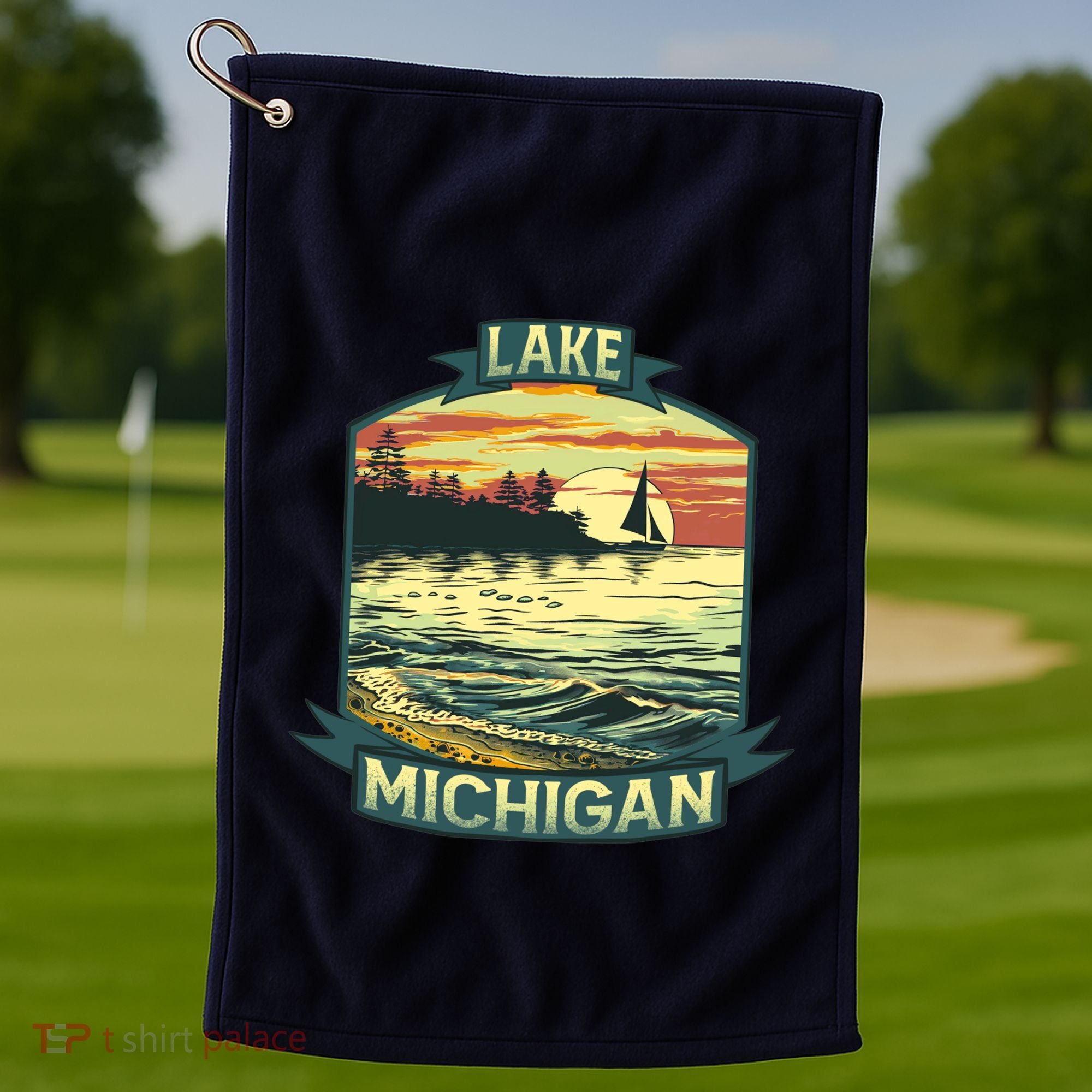 Lake Michigan Golf Towel