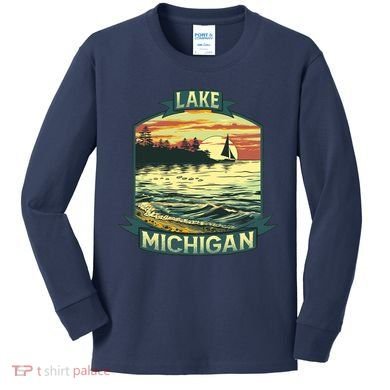 Lake Michigan Kids Long Sleeve Shirt