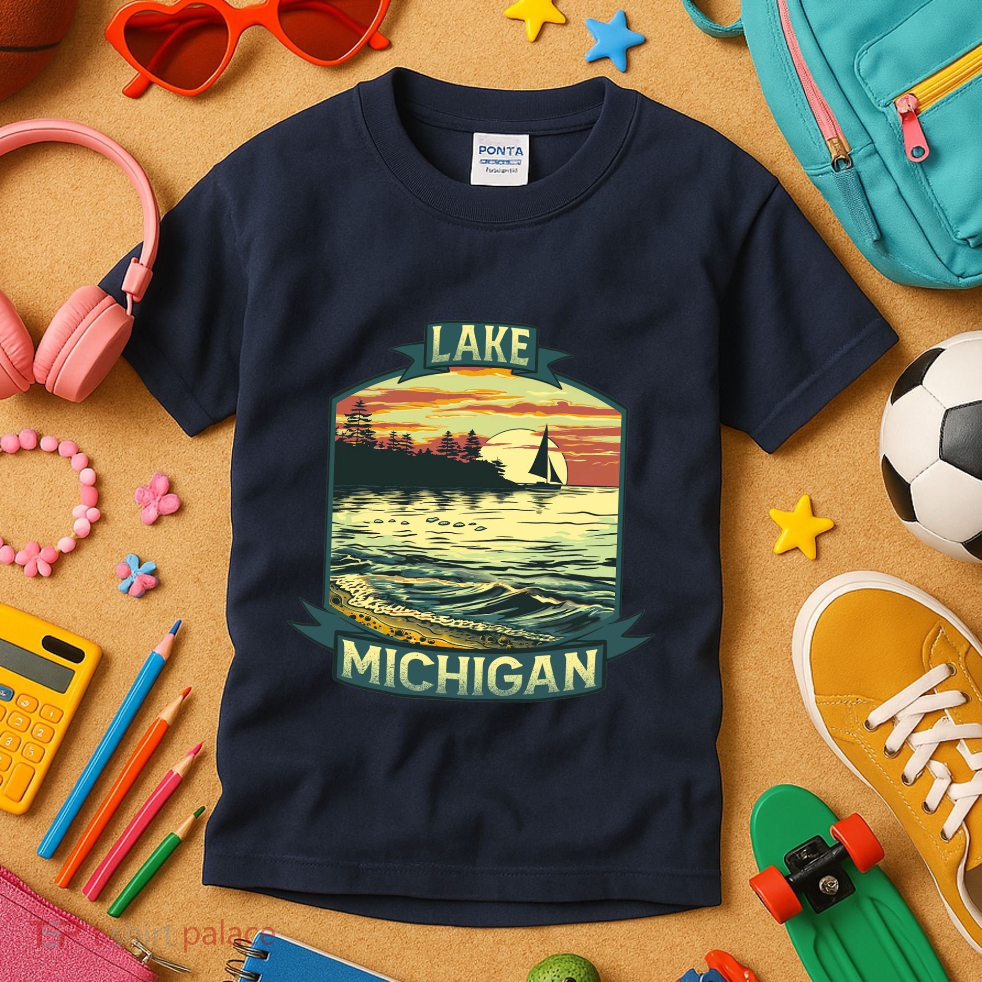 Lake Michigan Kids T-Shirt