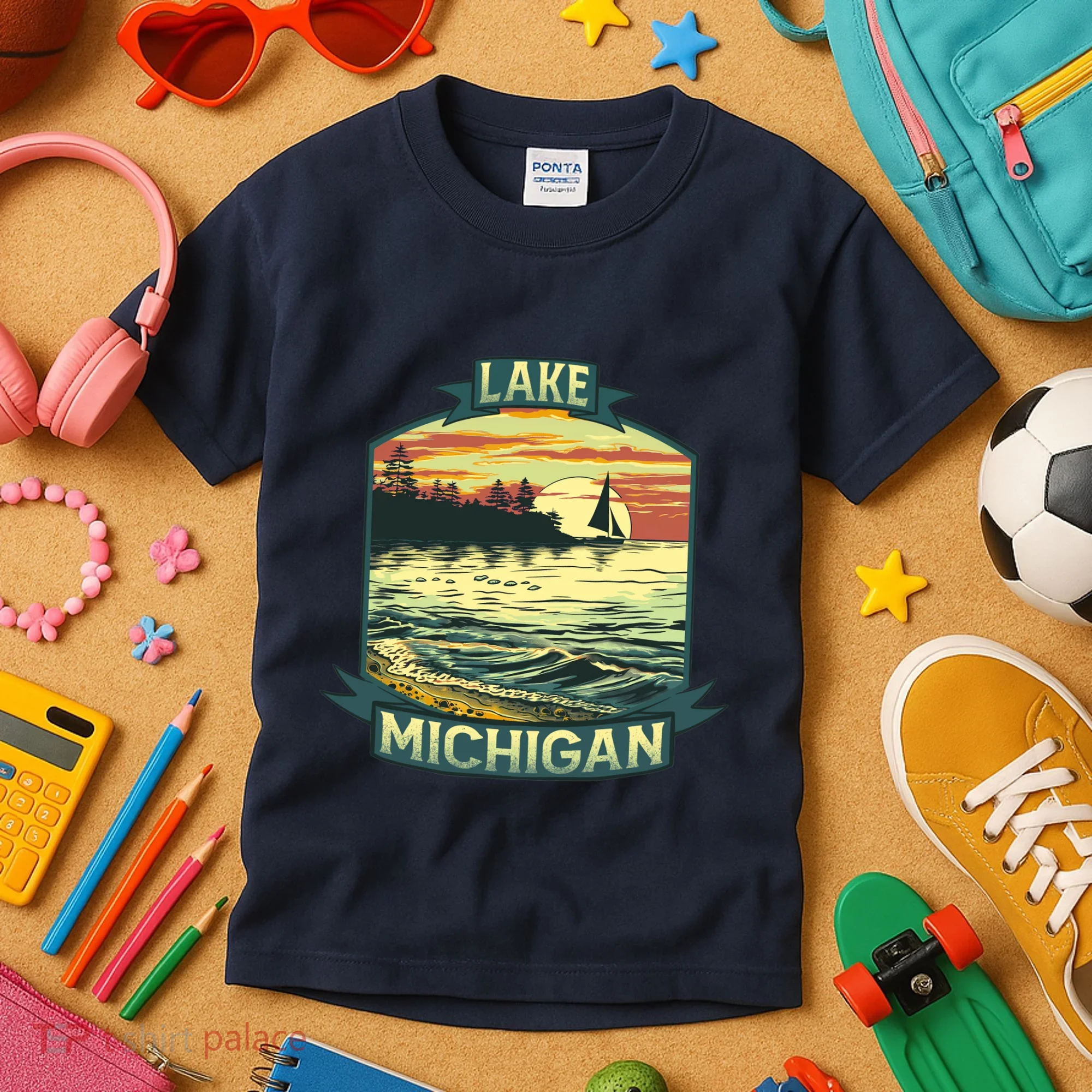 Lake Michigan Kids T-Shirt