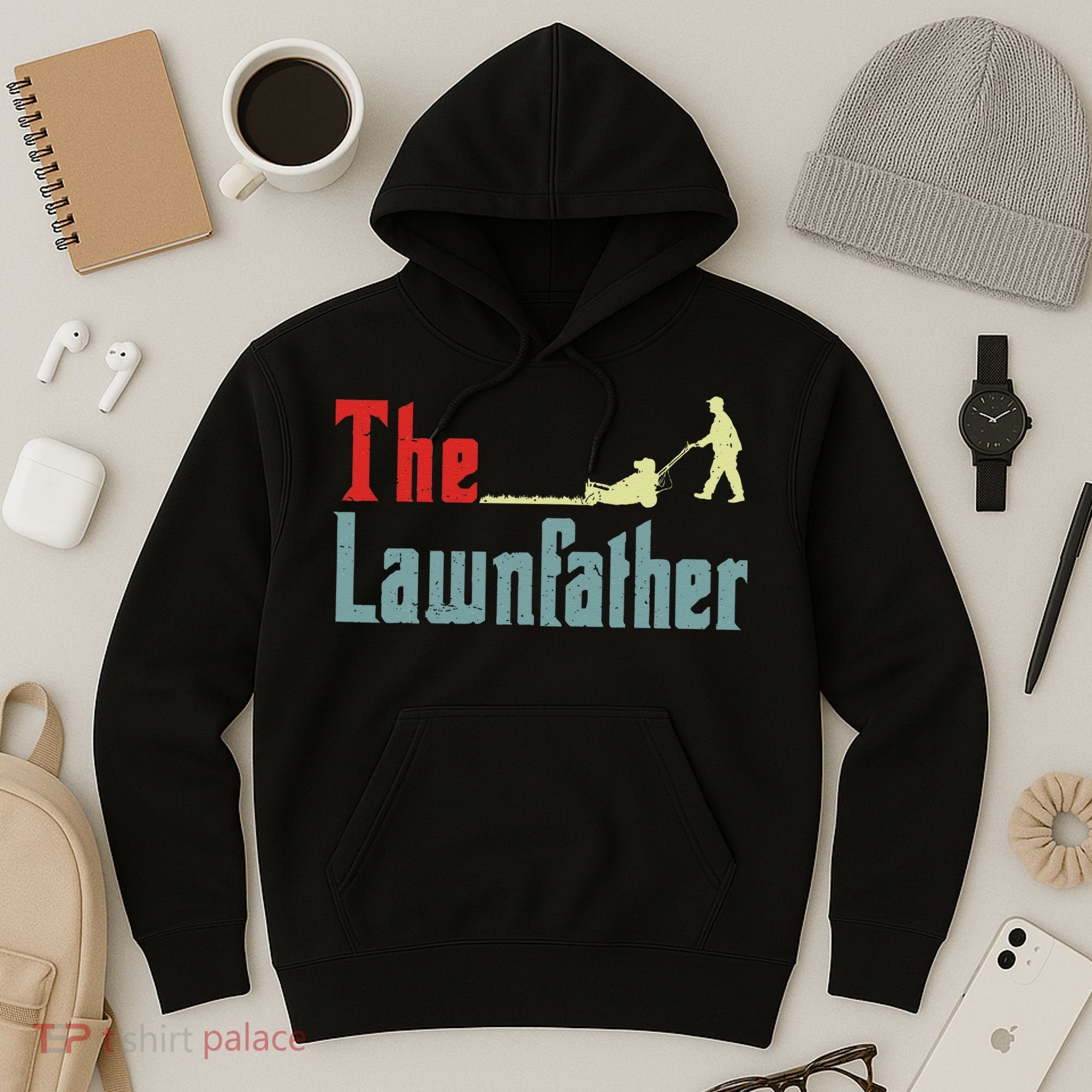 Lawn Mowing Lawnfather Mower Gardening Dad Father Day Gift Hoodie