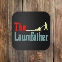Lawn Mowing Lawnfather Mower Gardening Dad Father Day Gift Coaster thumb 0