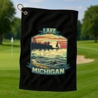 Lake Michigan Golf Towel thumb 1