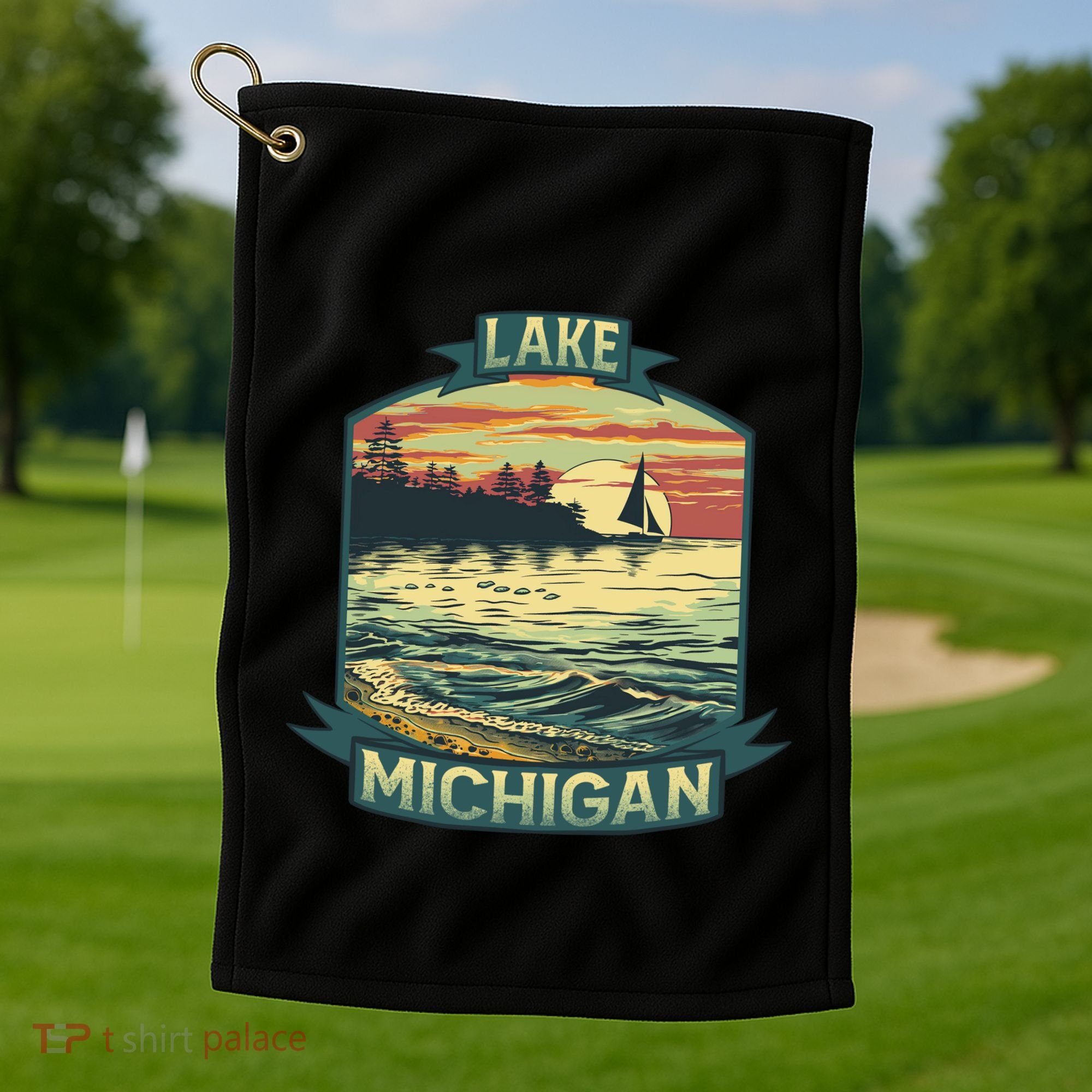 Lake Michigan Golf Towel