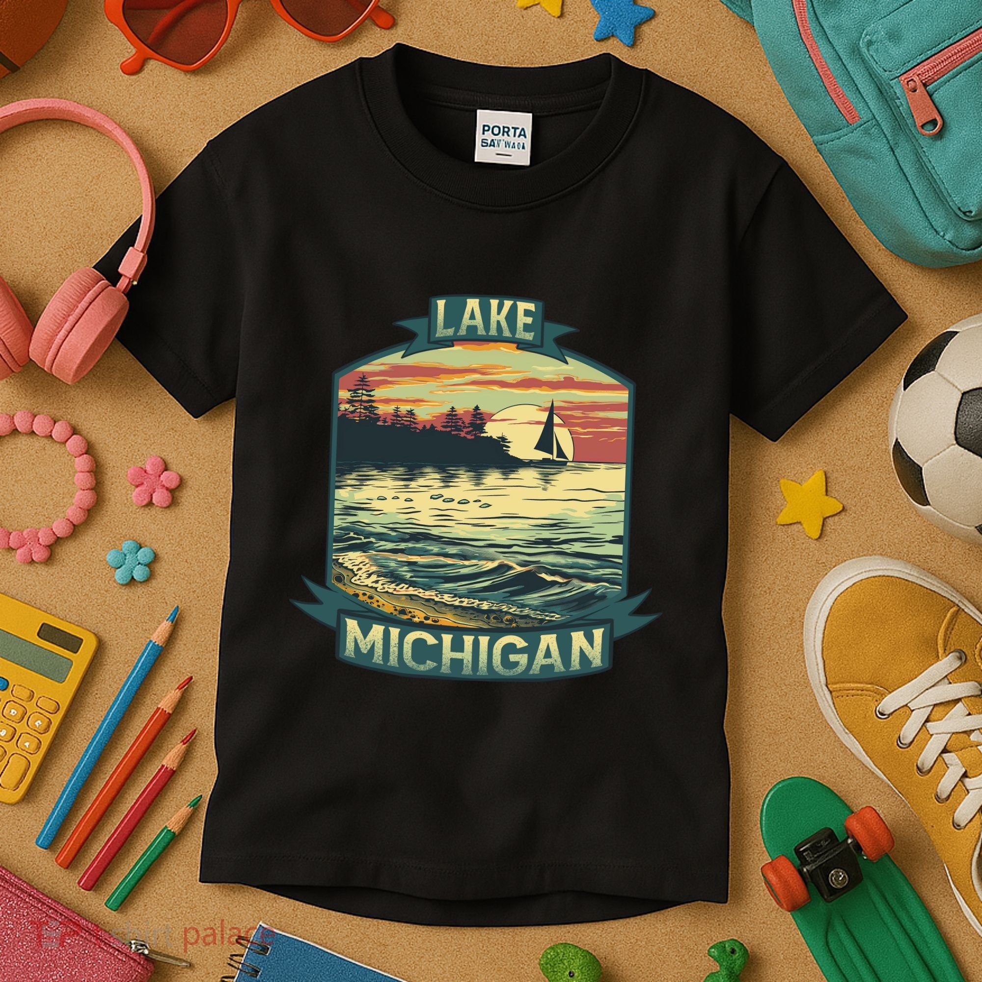 Lake Michigan Kids T-Shirt
