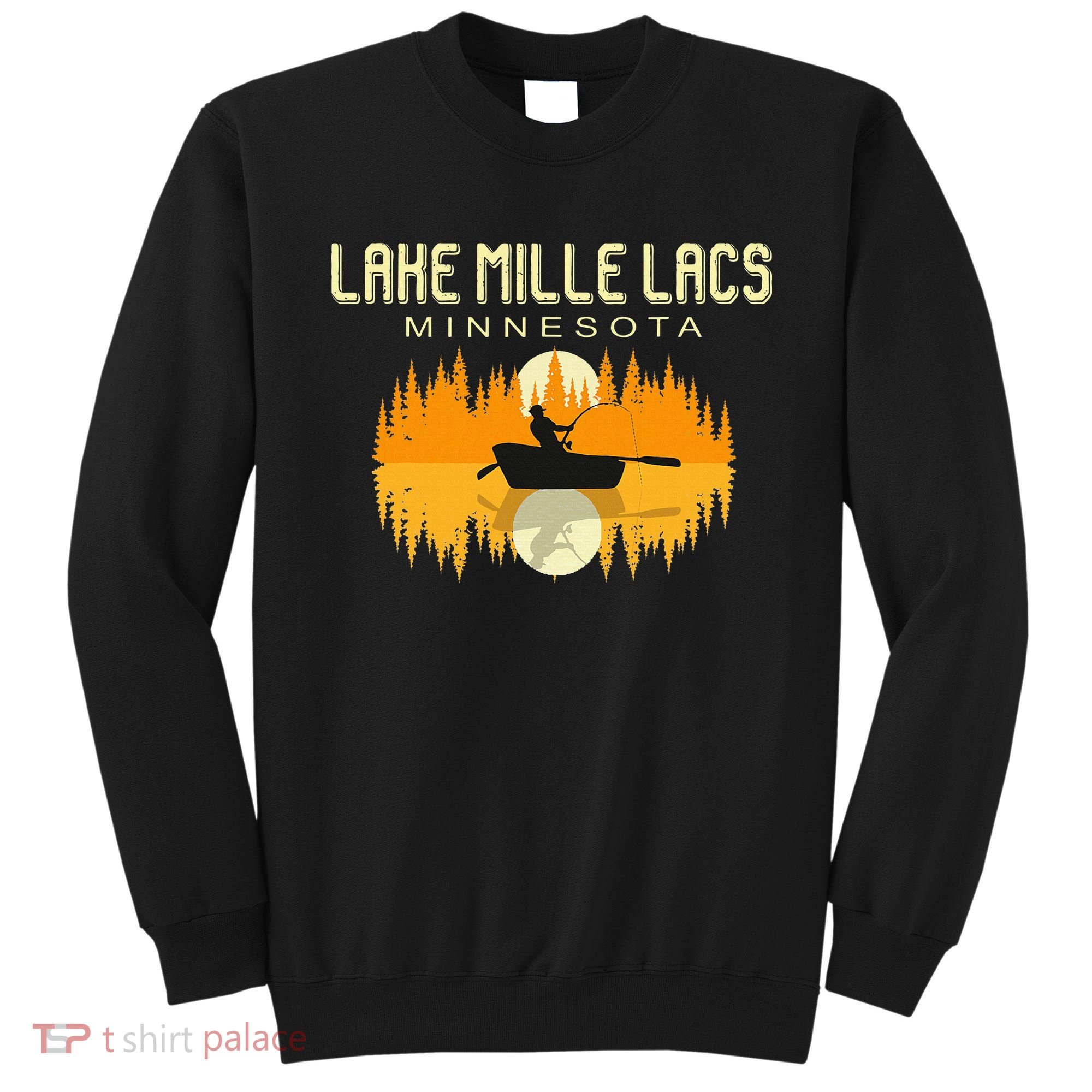 Lake Mille Lacs Minnesota Usa Fishing 80s Sweatshirt