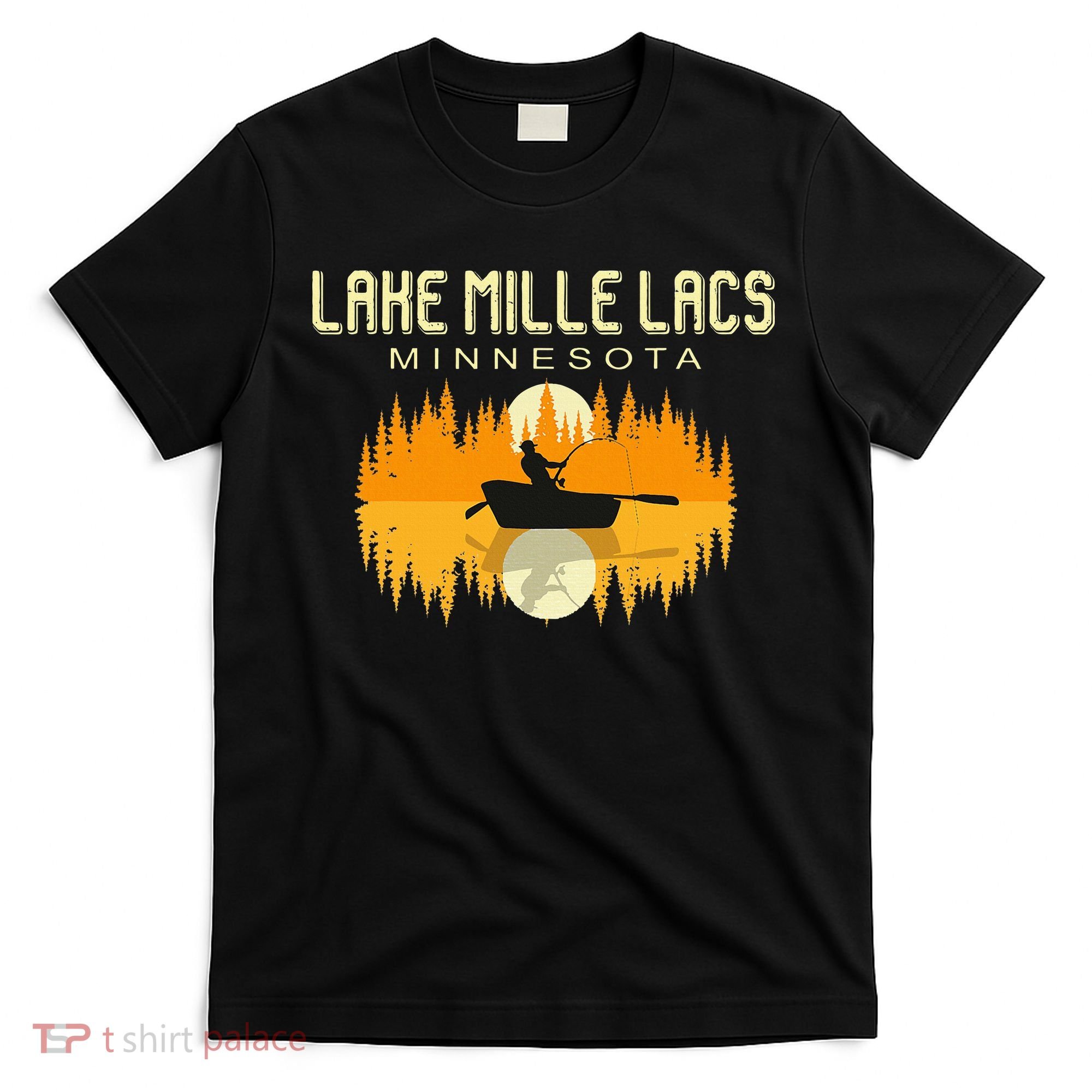 Lake Mille Lacs Minnesota Usa Fishing 80s T-Shirt