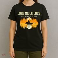 Lake Mille Lacs Minnesota Usa Fishing 80s T-Shirt thumb 4