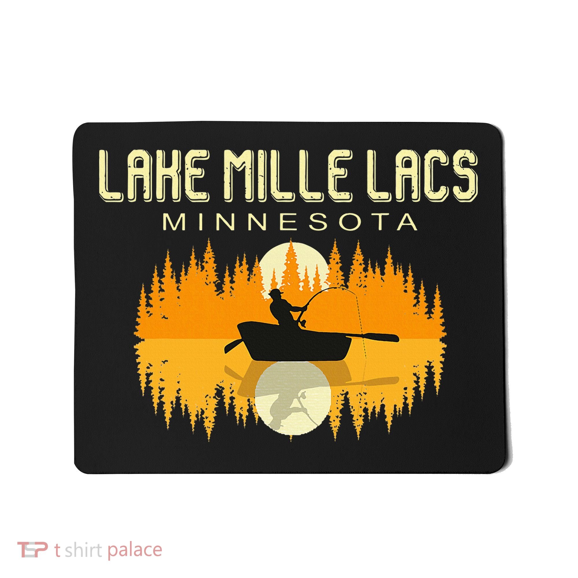 Lake Mille Lacs Minnesota Usa Fishing 80s Mousepad