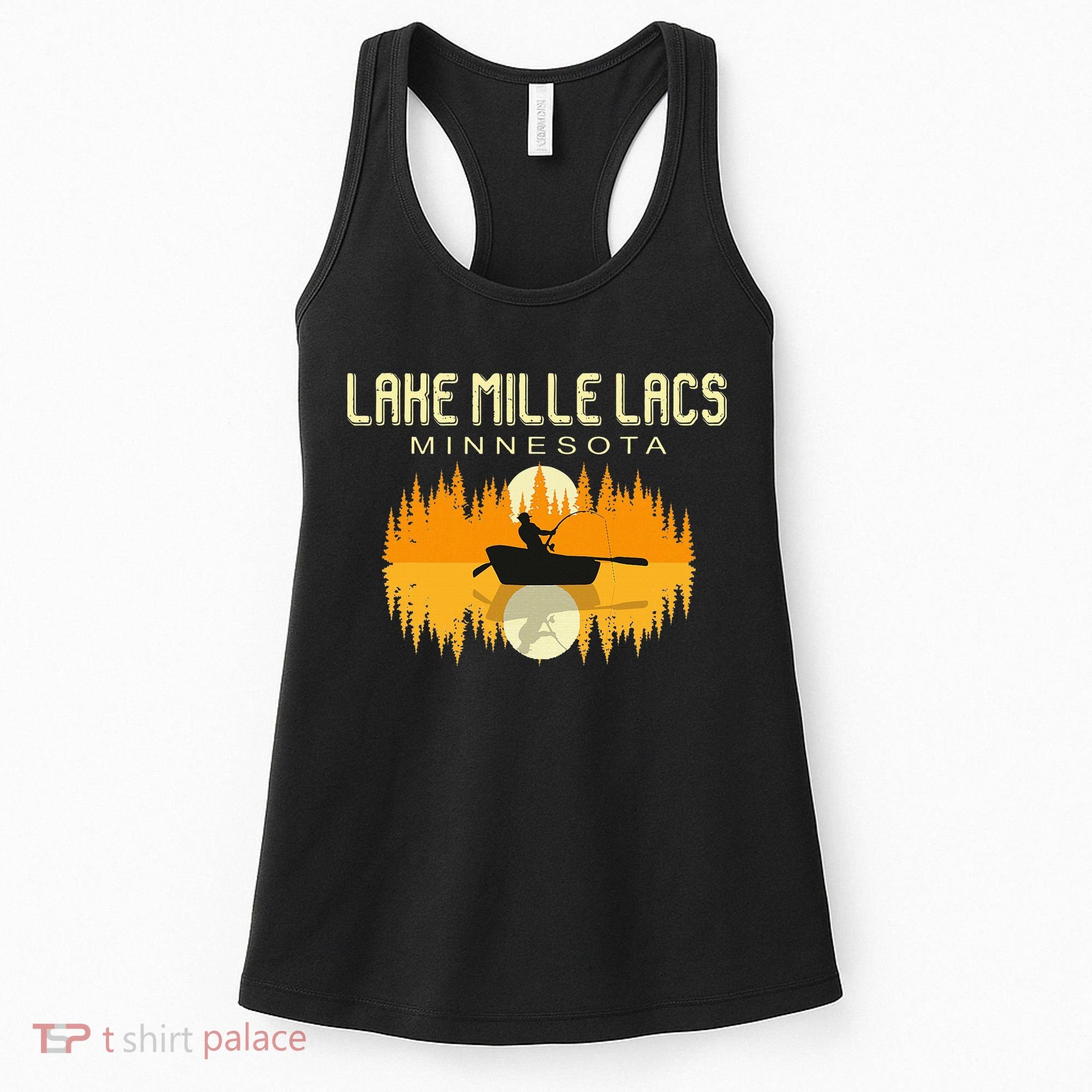 Lake Mille Lacs Minnesota Usa Fishing 80s Women's Tank Top