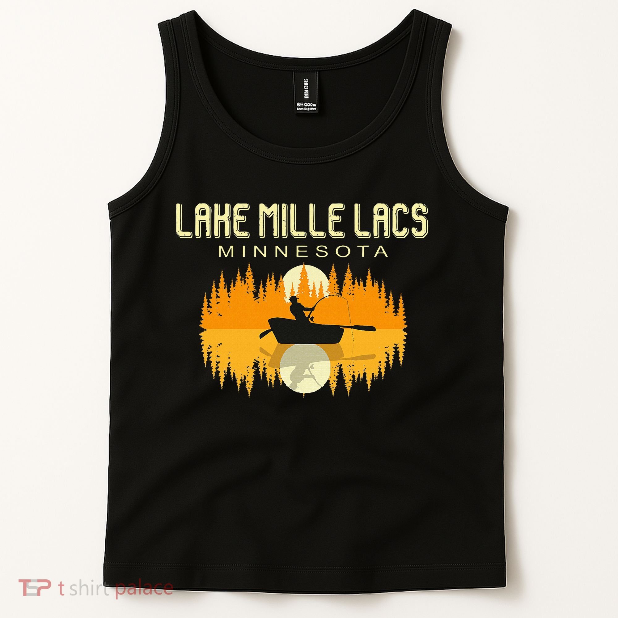 Lake Mille Lacs Minnesota Usa Fishing 80s Tank Top