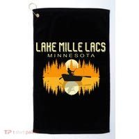 Lake Mille Lacs Minnesota Usa Fishing 80s Golf Towel thumb 0