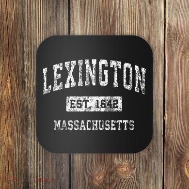 Lexington Massachusetts Ma Vintage Established Coaster