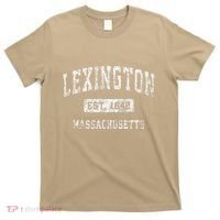 Lexington Massachusetts Ma Vintage Established T-Shirt thumb 0
