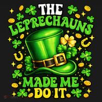 Leprechauns Made Me Do It St Patricks Day Shamrock Doggie Tank thumb 4