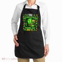 Leprechauns Made Me Do It St Patricks Day Shamrock Apron thumb 2