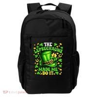Leprechauns Made Me Do It St Patricks Day Shamrock Backpack thumb 0