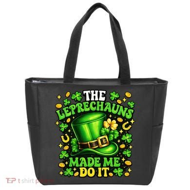 Leprechauns Made Me Do It St Patricks Day Shamrock Tote Bag