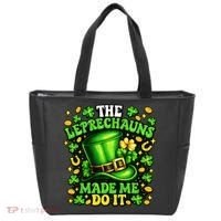 Leprechauns Made Me Do It St Patricks Day Shamrock Tote Bag thumb 0