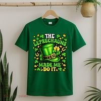 Leprechauns Made Me Do It St Patricks Day Shamrock T-Shirt thumb 2
