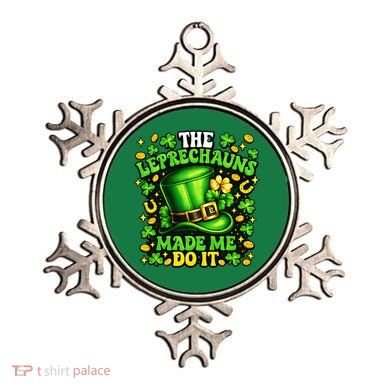 Leprechauns Made Me Do It St Patricks Day Shamrock Ornament