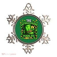Leprechauns Made Me Do It St Patricks Day Shamrock Ornament thumb 0