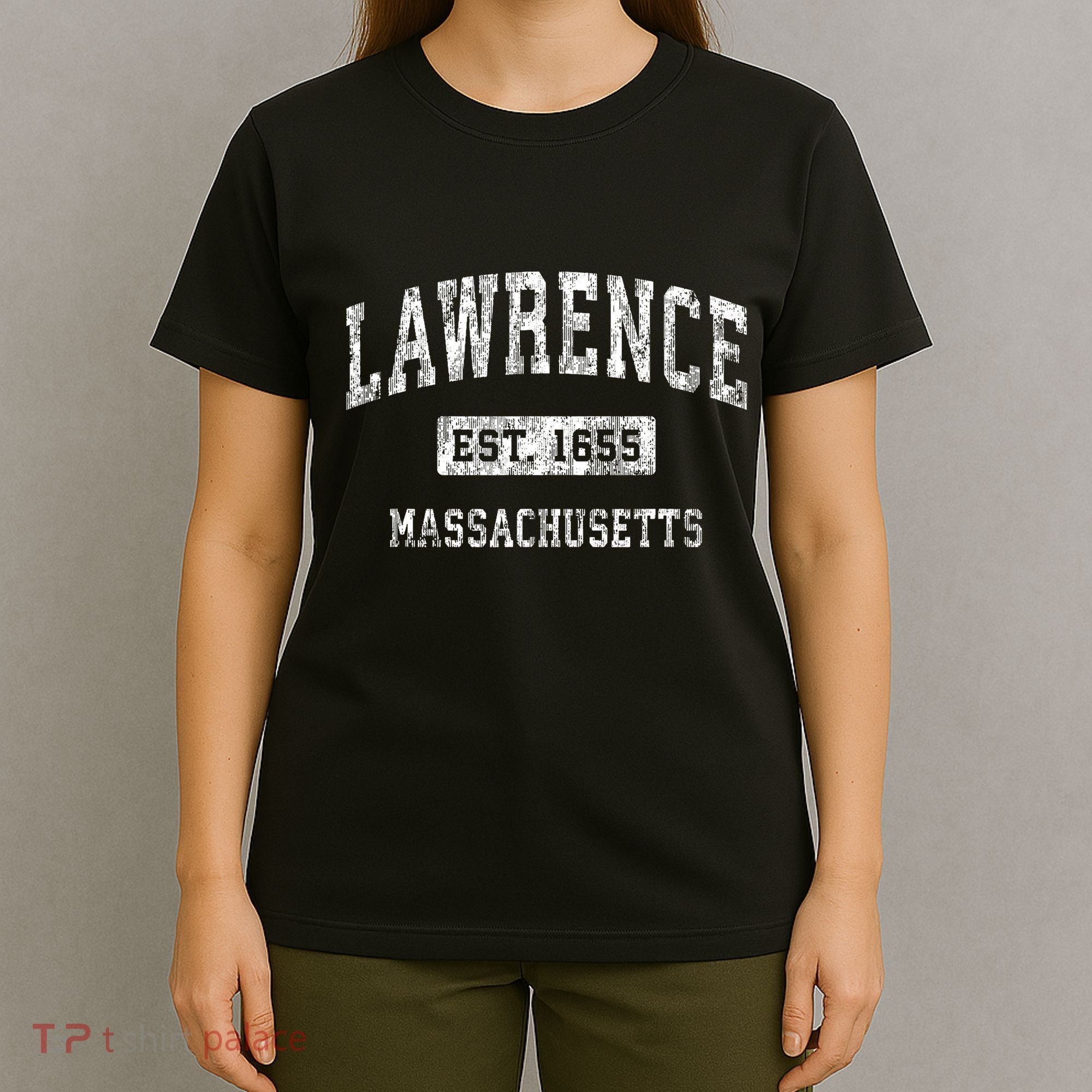Lawrence Massachusetts Ma Vintage Established Sports T-Shirt