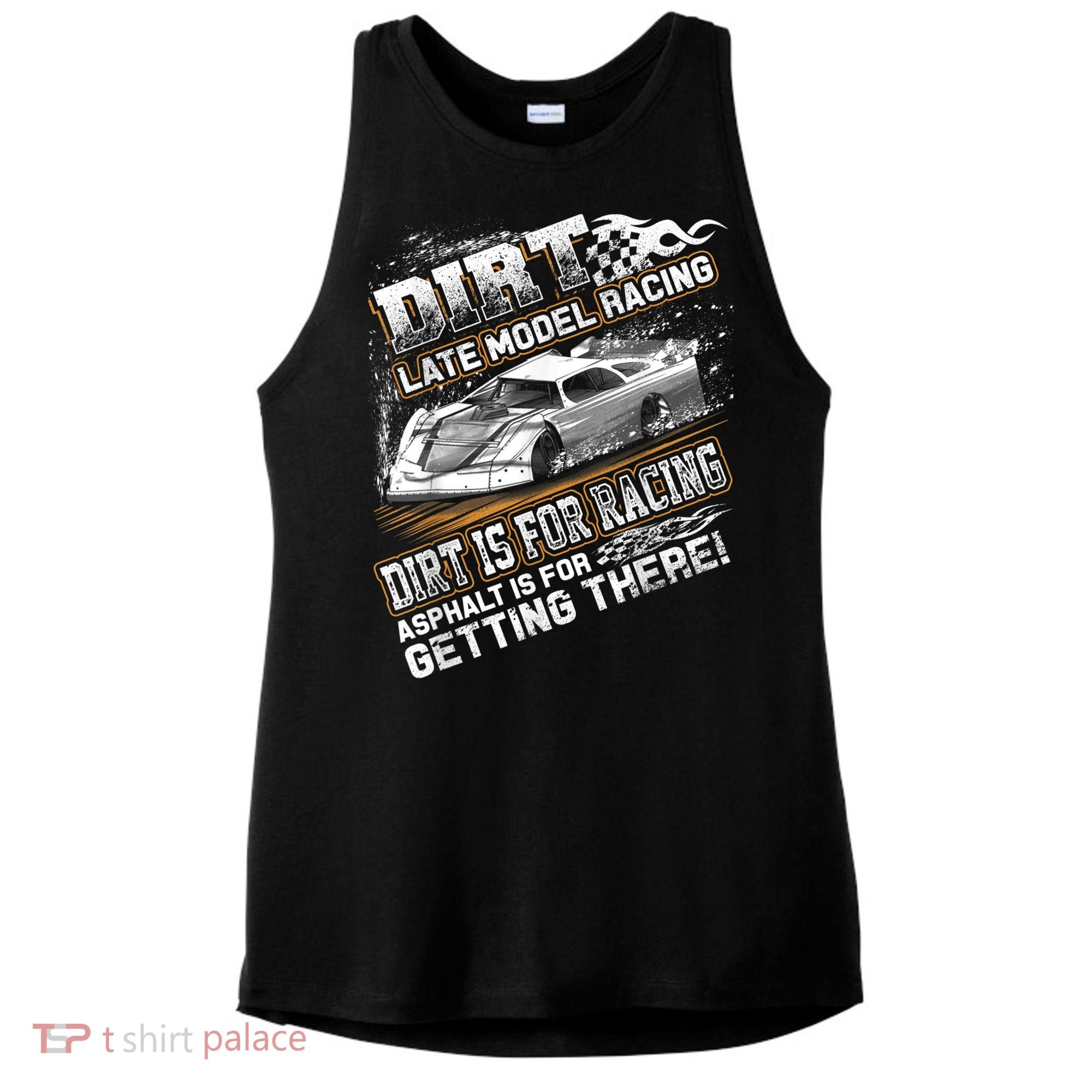 Late Model Modified Dirt Track Racing Dirt Is For Racing Ladies PosiCharge Tri-Blend Wicking Tank