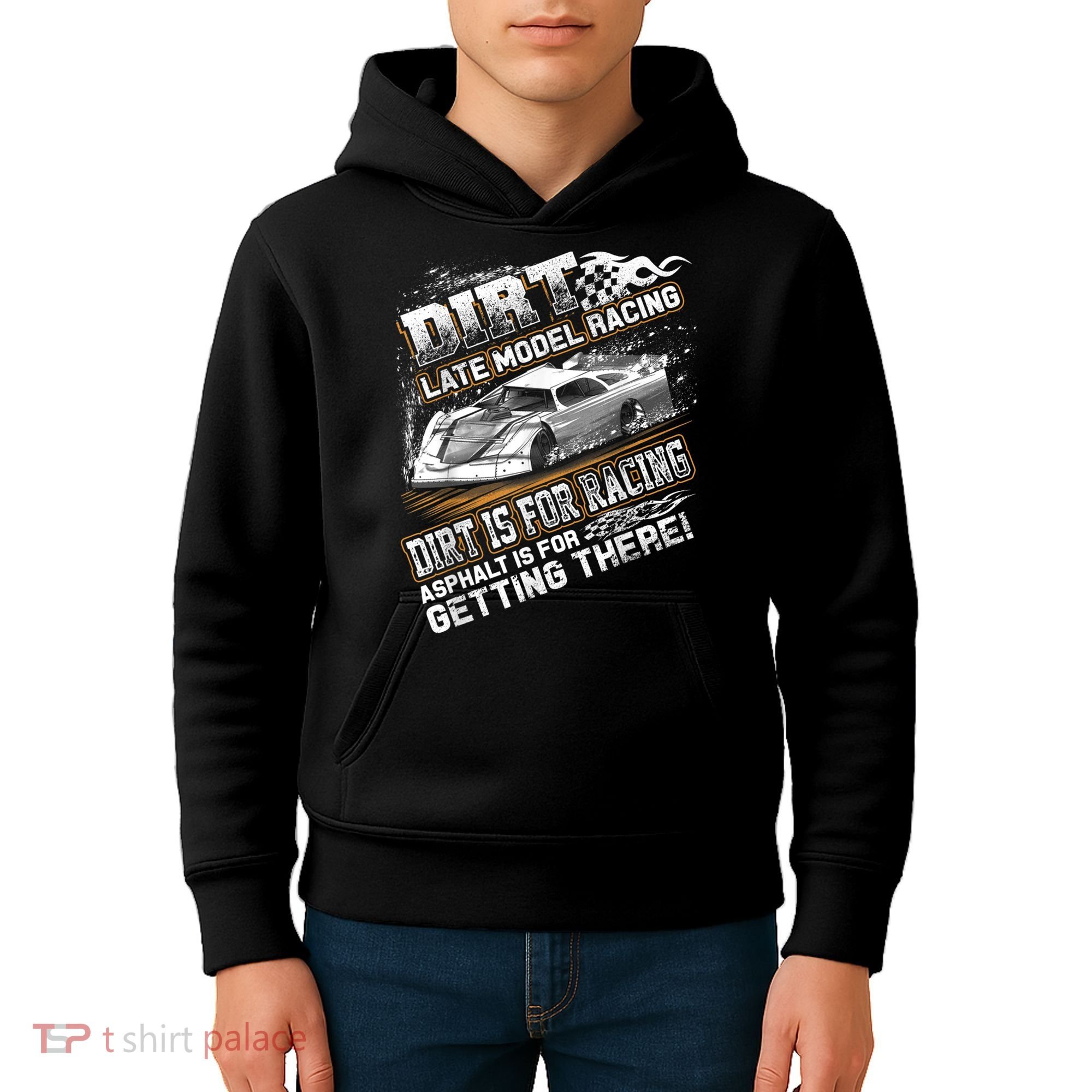 Late Model Modified Dirt Track Racing Dirt Is For Racing Kids Hoodie