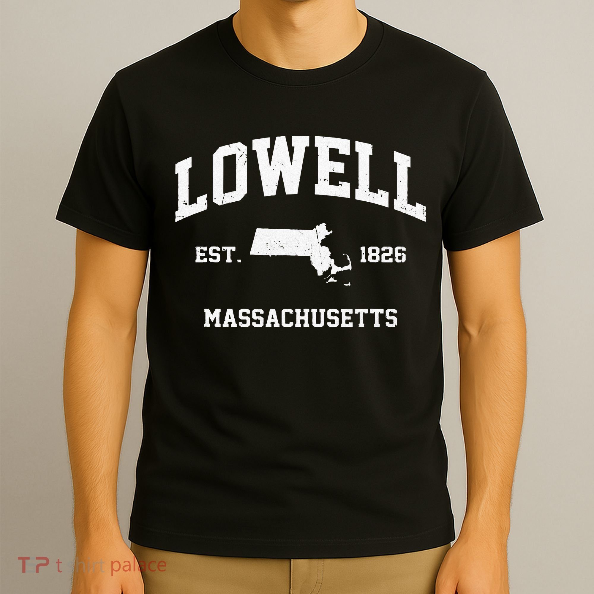 Lowell Massachusetts MA Vintage State Athletic Style T-Shirt