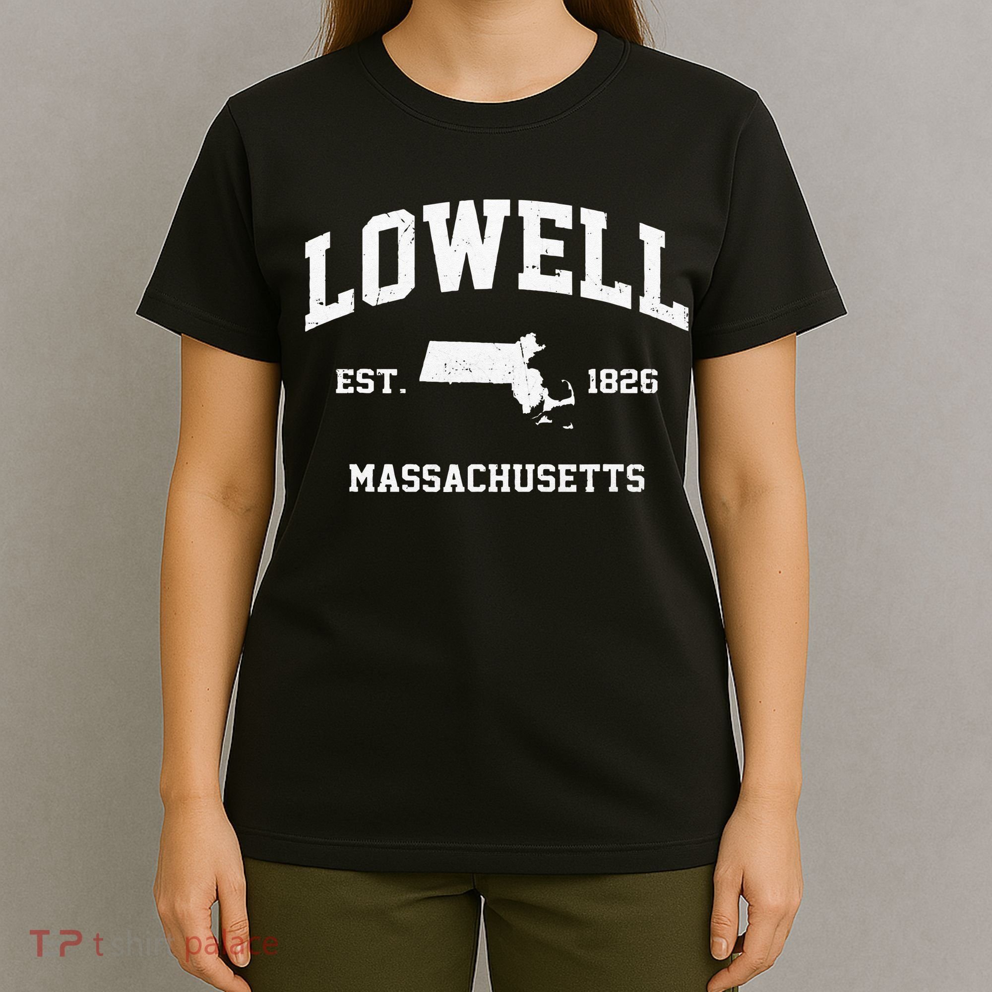 Lowell Massachusetts MA Vintage State Athletic Style T-Shirt
