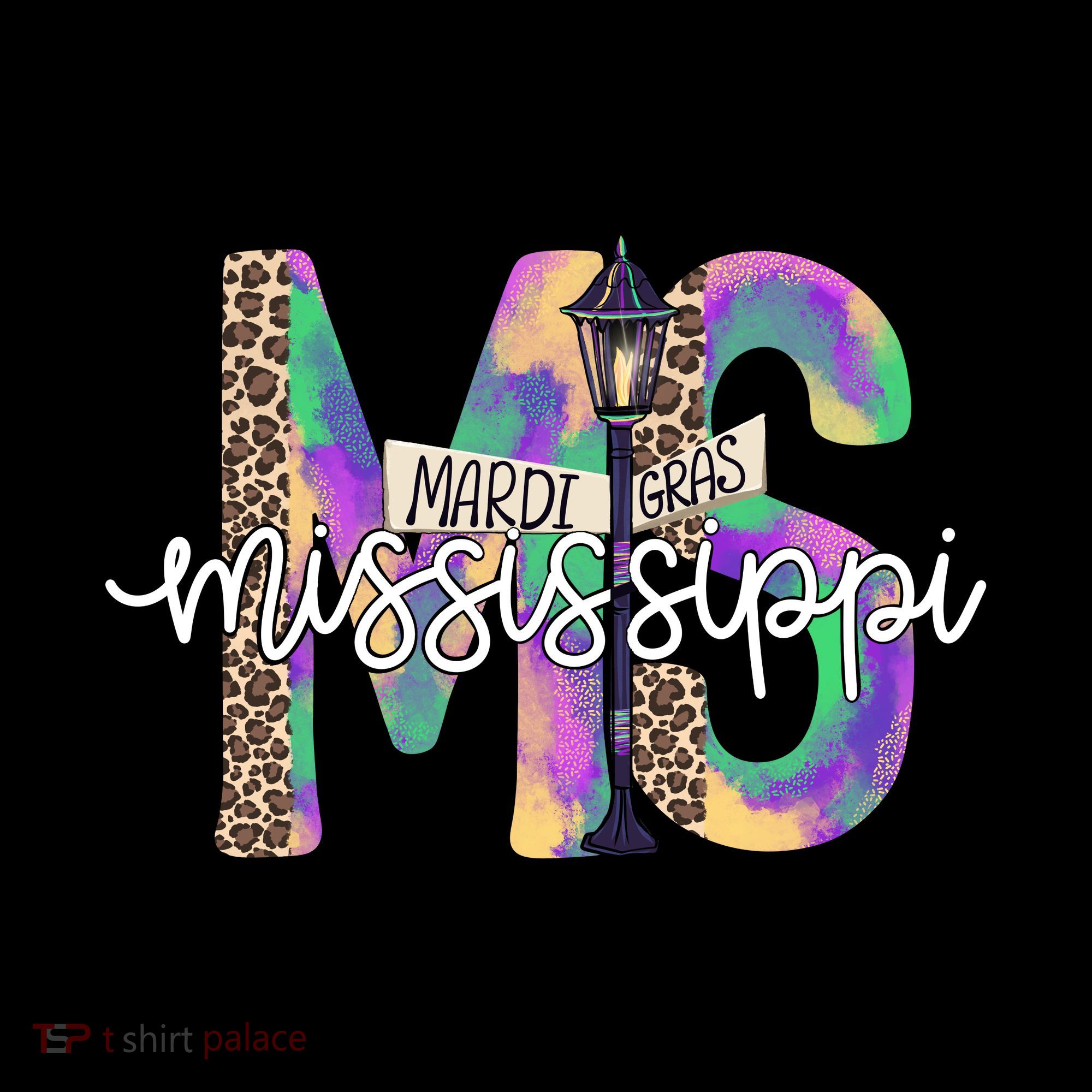Leopard Mississippi Ms Mardi Gras Doggie Tank