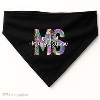 Leopard Mississippi Ms Mardi Gras USA-Made Doggie Bandana thumb 0