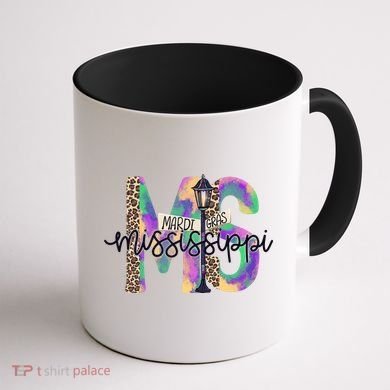 Leopard Mississippi Ms Mardi Gras Coffee Mug back