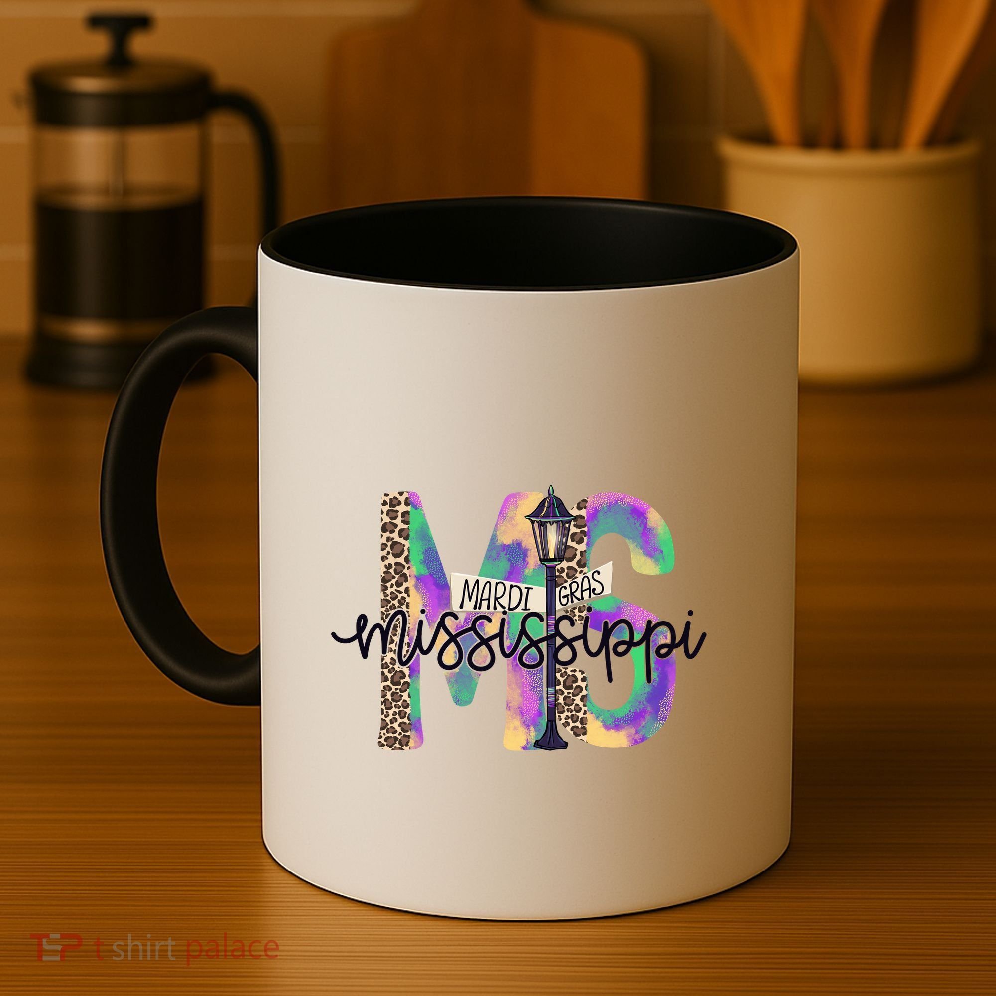 Leopard Mississippi Ms Mardi Gras Coffee Mug