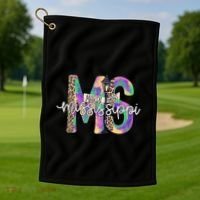 Leopard Mississippi Ms Mardi Gras Golf Towel thumb 1