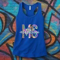 Leopard Mississippi Ms Mardi Gras Women's Tank Top thumb 3