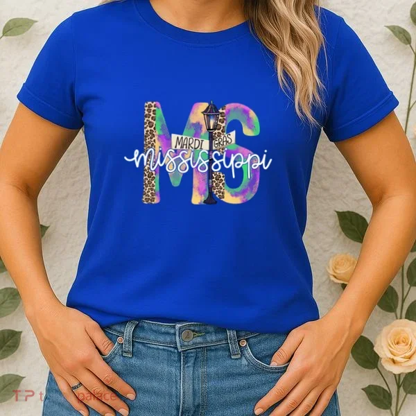 Leopard Mississippi Ms Mardi Gras Women's T-Shirt