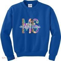 Leopard Mississippi Ms Mardi Gras Kids Sweatshirt thumb 0