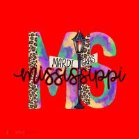 Leopard Mississippi Ms Mardi Gras Santa Hat thumb 1