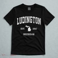 Ludington Michigan Mi Vintage Athletic Sports T-Shirt thumb 5