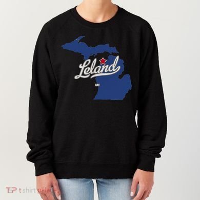 Leland Michigan MI Map Women's Sweatshirt