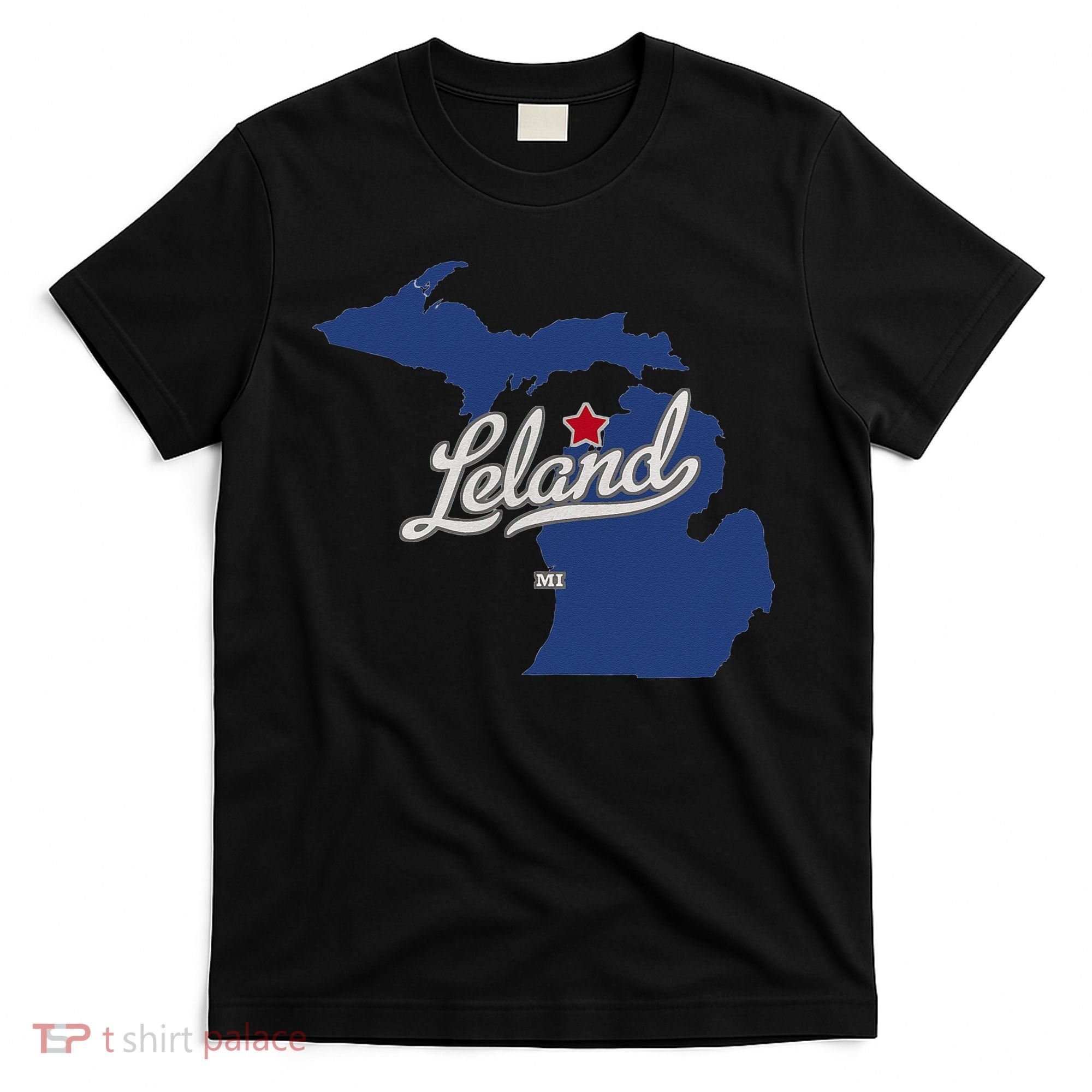 Leland Michigan MI Map T-Shirt