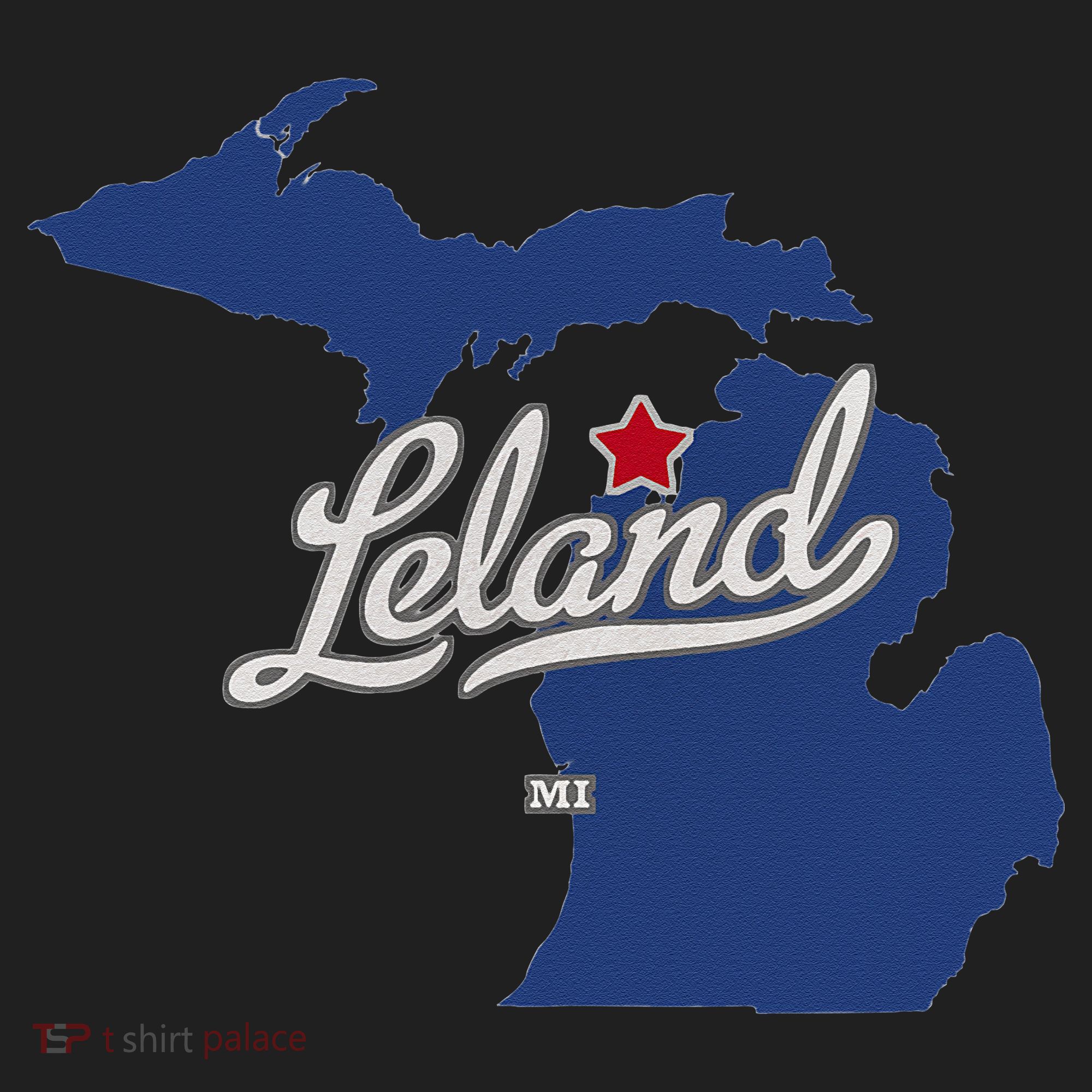 Leland Michigan MI Map Beanie